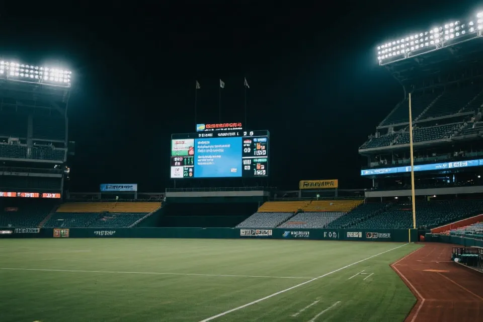 世界杯比分看板与赛场氛围示意图