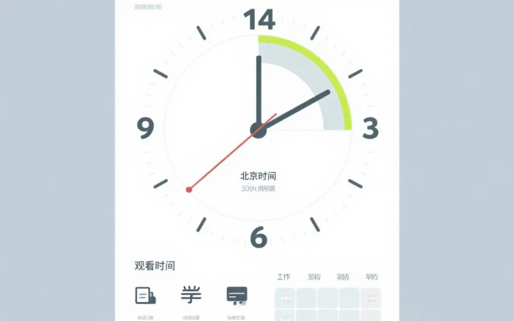 北京时间观赛作息规划示意：白天补觉、晚间黄金档、深夜谨慎